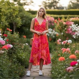 Vibrant Floral Maxi Dress